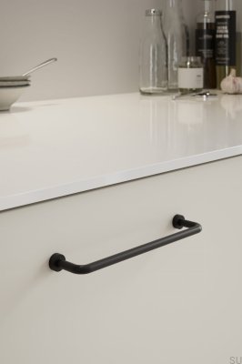 Längsmöbelgriff Lounge 160, Metall, Mattschwarz