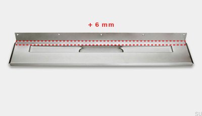 Linienablauf 1004 700 Hinterer Flanschversatz 6 mm Wand Stahl