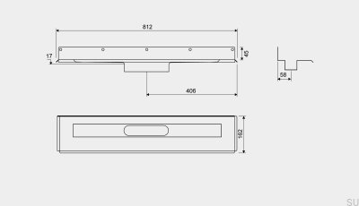 Linienablauf 1004 700 Hinterer Flanschversatz 12 mm Wand Stahl