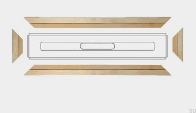 Einbausatz für freistehenden 22 mm Linienablauf in Holzböden (900 mm)