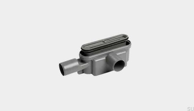 Ablaufmodul mit zwei waagerechten Abläufen 50 mm mit herausnehmbarem Siphon