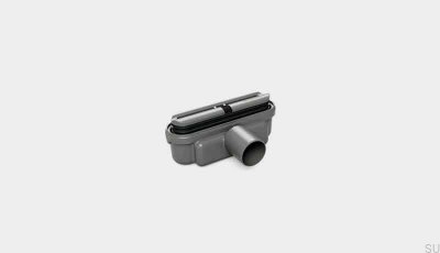 Ablaufmodul mit waagerechtem Abgang 50 mm mit herausnehmbarem Siphon und niedrigem Montageprofil