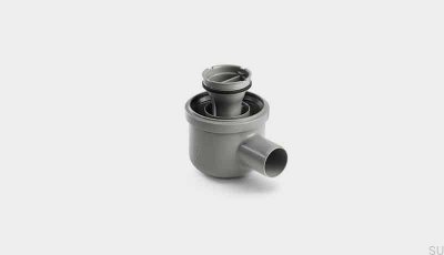 Eckablaufmodul mit waagerechtem Abgang 50 mm mit herausnehmbarem Siphon
