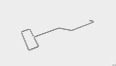 Haken zum Entfernen des Siphons vom Linien- und Eckablauf