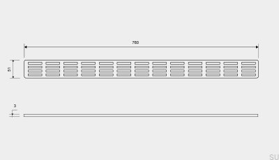 Ablaufrost ClassicLine Stripe 760 Gebürsteter Stahl