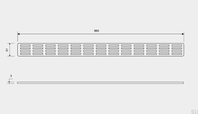 Ablaufrost ClassicLine Stripe 860 Gebürsteter Stahl