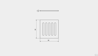 ClassicLine Column 88 Rost für quadratischen Ablauf