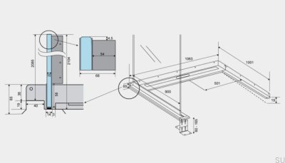ShowerLine 1063 900 Linker Stahl-Linearablauf