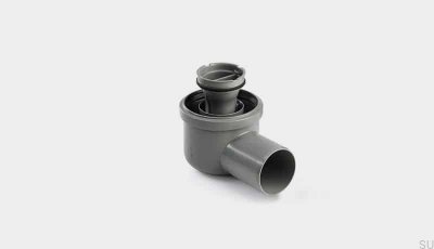 Eckablaufmodul mit waagerechtem Abgang 75 mm mit herausnehmbarem Siphon