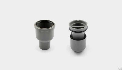 Eckablaufmodul mit senkrechtem Abgang 75 mm mit herausnehmbarem Siphon