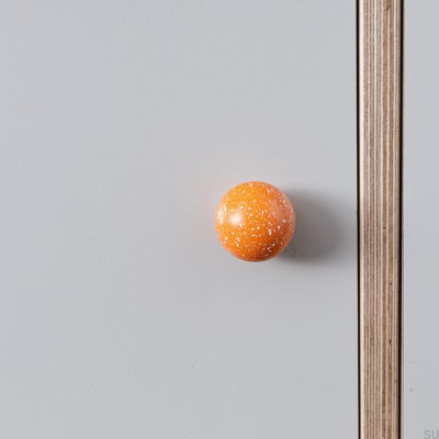 Ren Melange Orange & White 35 Möbelknopf aus Holz, Buche