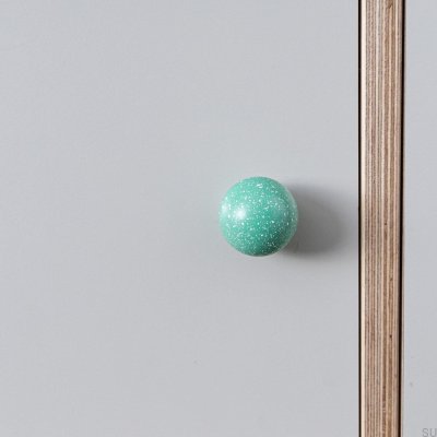 Ren Melange Light Green & White 35 Möbelknopf aus Holz, Buche