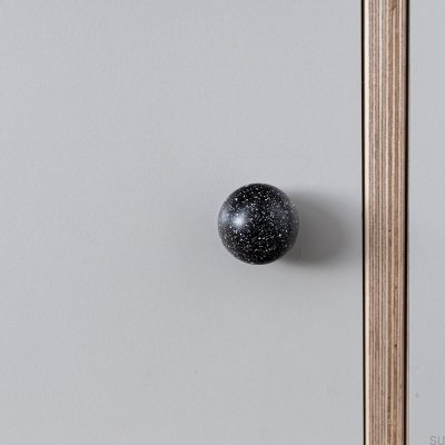 Möbelknopf Ren Melange Schwarz & Weiß 35 Holz Buche