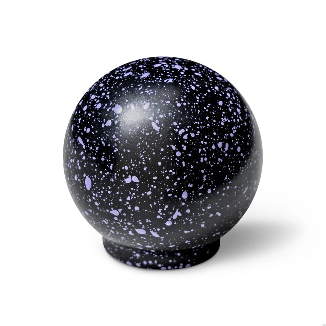 Blck&PrplMl--Gałka-meblowa-Ren-Melange-Black-&-Purple-35-Drewniana-Bukowa-Vince-Skandynawskie-Uchwyty