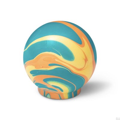 Möbelknopf Ren Chari Blau 35 Holz Buche