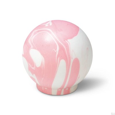 Möbelknopf Ren Weiß Rosa 35 Holz Buche