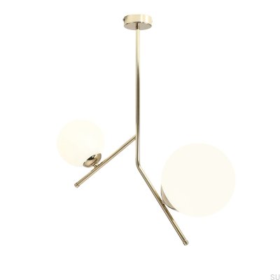 Deckenleuchte Gallia 2 aus Metall in Gold