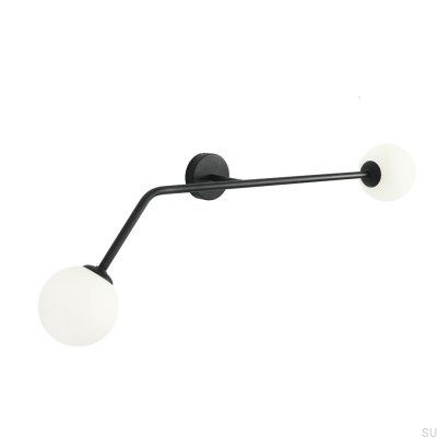 Pure Horizontal Wandleuchte Metall Schwarz