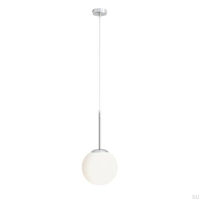 Hängelampe Bosso Mini 20 aus Metall, silberfarben, Chrom