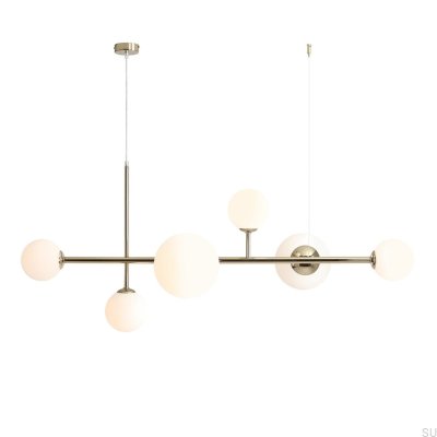 Hängelampe Dione 6 aus Metall in Gold