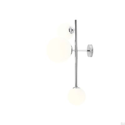 Dione 3 Metall Silber Chrom Wandleuchte