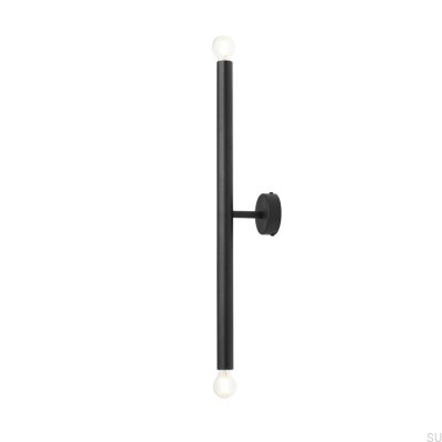 Tubo 2 S Wandleuchte Metall Schwarz