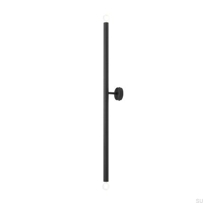 Tubo 2 L Wandleuchte Metall Schwarz