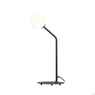 Schwarze Schreibtischlampe aus reinem Metall