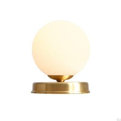 Ball S Schreibtischlampe, gebürstetes Messing