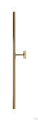 Wandleuchte Tubo 2 L aus Metall in Gold