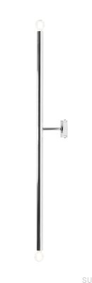 Tubo 2 L Wandleuchte Metall Silber Chrom