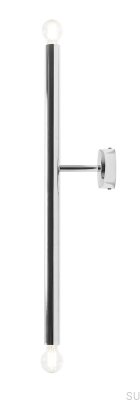 Tubo 2 S Wandleuchte Metall Silber Chrom