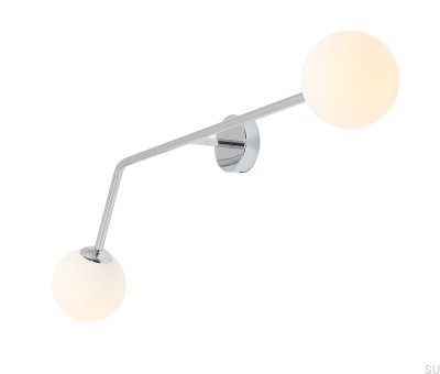Pure Horizontal Wandleuchte Metall Silber Chrom