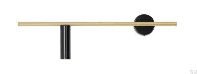 Trevo Messing-Wandleuchte mit Schwarz (links)