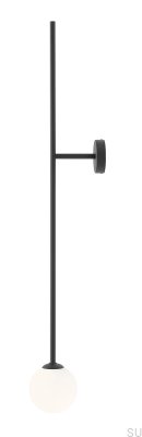 Pinne Wandleuchte aus schwarzem Metall