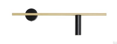 Trevo Messing-Wandleuchte mit Schwarz (rechts)