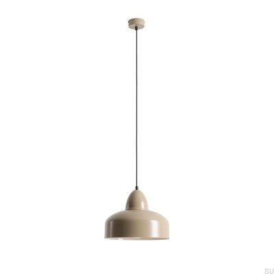 Hängelampe Como aus Metall in Beige