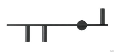 Trevo 3 Metall-Wandleuchte in Schwarz (links)