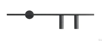 Trevo 2 Metall-Wandleuchte in Schwarz (rechts)