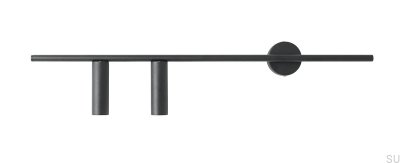 Trevo 2 Metall-Wandleuchte in Schwarz (links)
