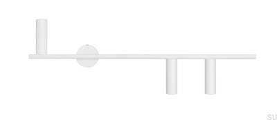 Trevo 3 Metall-Wandleuchte Weiß (Rechts)