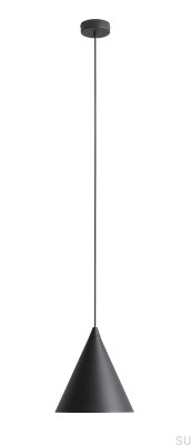 Form Hängelampe aus schwarzem Metall
