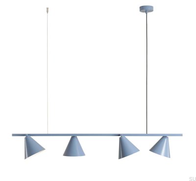 Hängelampe Form 4 Metall Blau