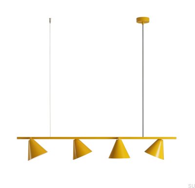 Hängelampe Form 4 Metall Senf