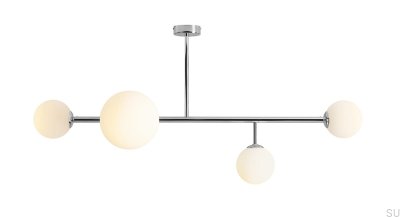 Deckenleuchte Dione 4 Metall Silber Chrom
