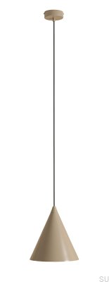 Hängelampe Form Metall Beige