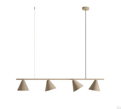 Hängelampe Form 4 Metall Beige