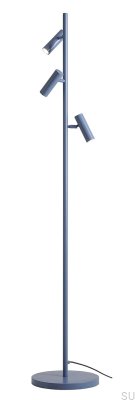 Trevo Metall-Stehlampe Blau