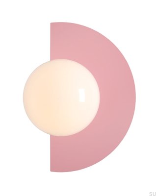 Loop Metall Wandleuchte in Rosa