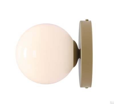 Ball II S Metall-Pistazie-Wandleuchte